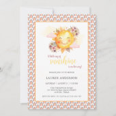 Kleiner Sonnenschein-Rainbow-Baby-Dusche Einladung (Vorderseite)