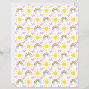 Kleiner Sonnenschein & Regenbogen Scrapbook Papier