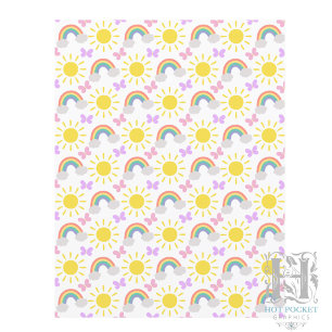 Kleiner Sonnenschein & Regenbogen Scrapbook Papier