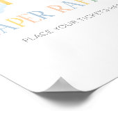 Kleiner Sonnenschein Regenbogen-Windel-Raffle-Schi Poster (Ecke)