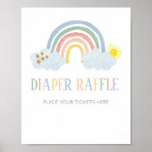 Kleiner Sonnenschein Regenbogen-Windel-Raffle-Schi Poster (Vorne)