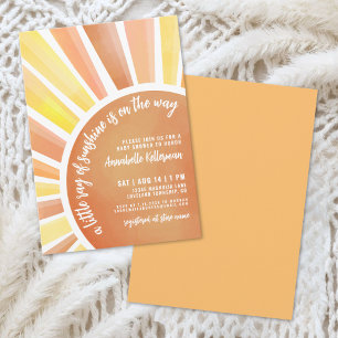 Kleiner Sonnenstrahl Boho-Baby-Shower-Einladung Einladung