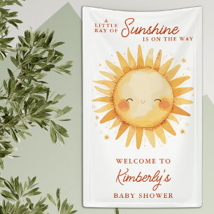 Kleiner Sonnenstrahl Boho-Baby-Shower-Empfang Banner