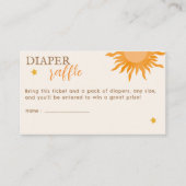 Kleiner Sonnenstrahl Diaper Raffle Baby Dusche Begleitkarte (Vorderseite)