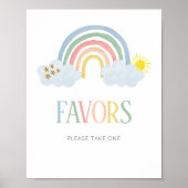 Kleiner Sonnenstrahl Regenbogen Geschenke Schild (Vorne)