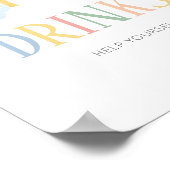 Kleiner Sonnenstrahl Regenbogen Getränke Schild (Ecke)