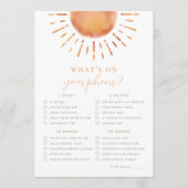 Kleiner Sonnenstrahl Was ist auf deinem Handyspiel Einladung (Vorderseite)