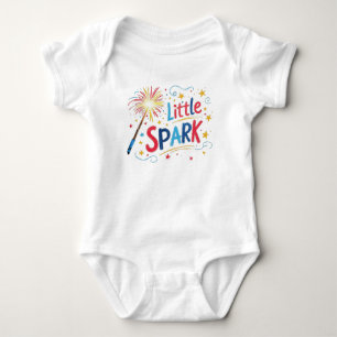 Kleiner Spark Crayon Style Feuerwerk Sparkler Baby Strampler