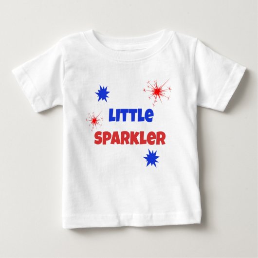 Kleiner Sparkler 4. Juli Feuerwerk Baby T-shirt (Vorderseite)