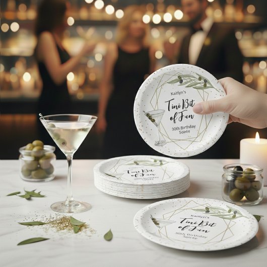 Kleiner Spaß am Abend Martini Soirée Pappteller