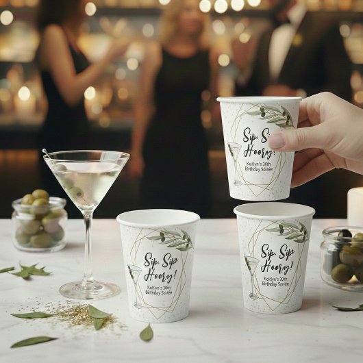 Kleiner Spaßiger Martini Abend Pappbecher