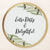 Kleiner Spaßiger Martini Abend Runder Pappuntersetzer (Vorderseite)