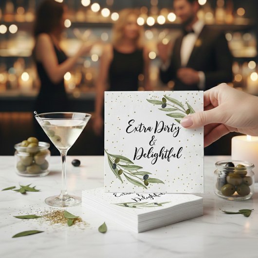 Kleiner Spaßiger Martini Abend Serviette