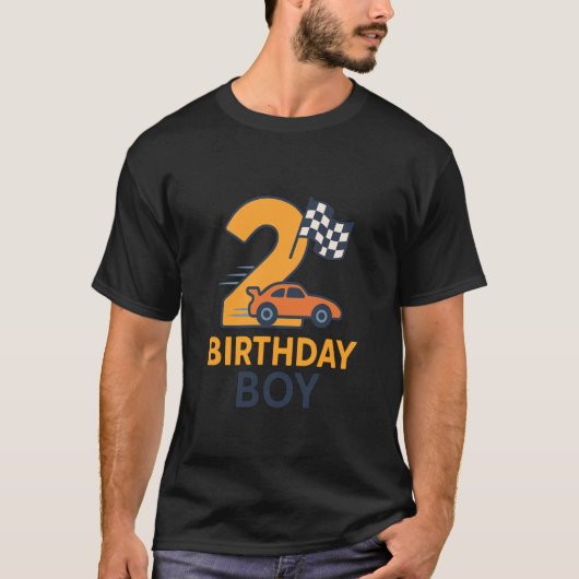 Kleiner Speedster 2. Geburtstagsjunge T-Shirt (Vorderseite)