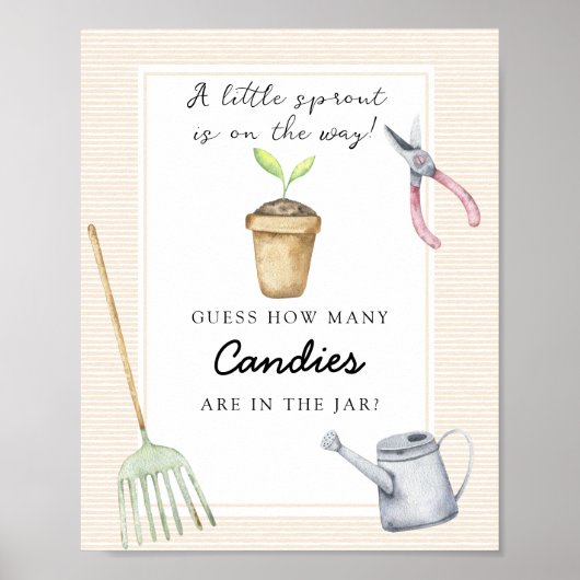 Kleiner Spross - erraten Sie, wie viele Bonbons es Poster (Vorne)