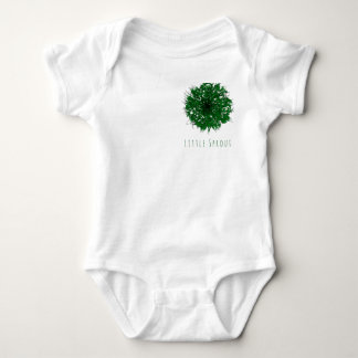 "Kleiner Spross" - Minimalistischer Grüner Natur-B Baby Strampler