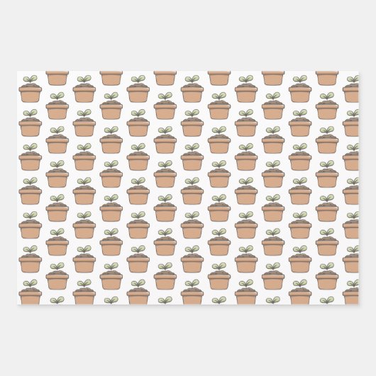 Kleiner Spross oder Garten Geschenkpapier Set (Vorderseite)