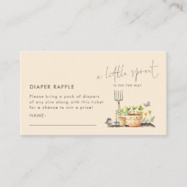 Kleiner Sprout Diaper Raffle Baby Dusche Enclo Begleitkarte