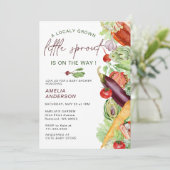 Kleiner Sprout ist auf dem Weg zur Wasserfarbendus Einladung (Stehend Vorderseite)