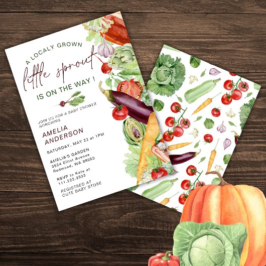 Kleiner Sprout ist auf dem Weg zur Wasserfarbendus Einladung