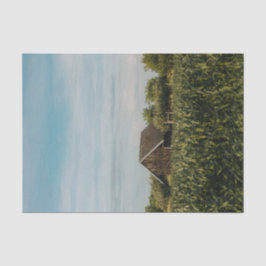 Kleiner Stall bis auf ein Cornfield Seidenpapier