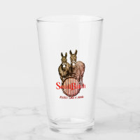 Kleiner Stapel "Kickin' like a Mule!" Highball-Gla