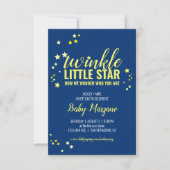 kleiner Star BABY SHOWER oder SIP & SEE gelbe Mari Einladung (Vorderseite)