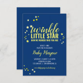 kleiner Star BABY SHOWER oder SIP & SEE gelbe Mari Einladung (Vorne/Hinten)