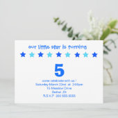 kleiner Star-Geburtshaus Einladung (Stehend Vorderseite)