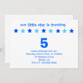 kleiner Star-Geburtshaus Einladung (Vorne/Hinten)