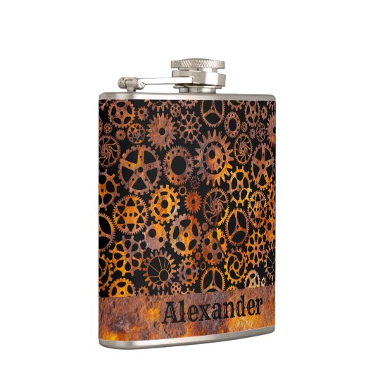 Kleiner Steampunker Individuelle Name Flachmann (Rechts)