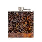 Kleiner Steampunker Individuelle Name Flachmann (Rückseite)