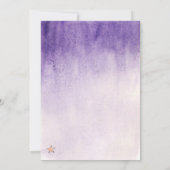 Kleiner Stern auf dem Weg Aquarell Babydusche Einladung (Rückseite)