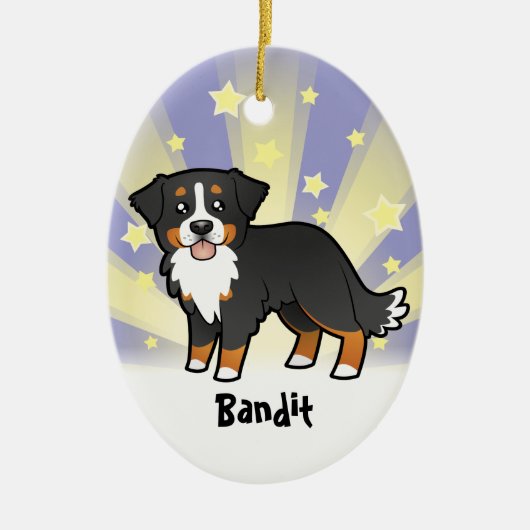 Kleiner Stern Bernese Gebirgshund Keramikornament (Vorne)