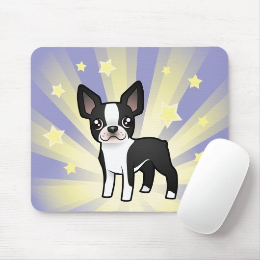 Kleiner Stern Boston Terrier Mousepad (Mit Mouse)