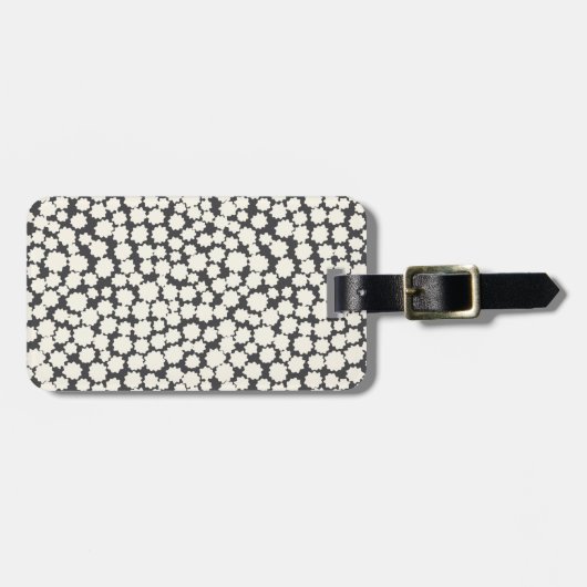 Kleiner Stern-Gepäckanhänger in der Holzkohle Gepäckanhänger (Vorderseite horizontal)