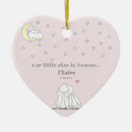 Kleiner Stern im Himmel Niedlicher Verlust von Kin Keramik Ornament