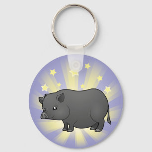 Kleiner Stern Miniaturschwein Schlüsselanhänger
