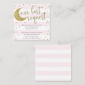 Kleiner Stern pink Bringen Sie ein Buch für Baby Begleitkarte (Vorne/Hinten)