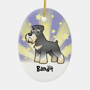 Kleiner Stern riesig/Standard/Zwergschnauzer Keramikornament