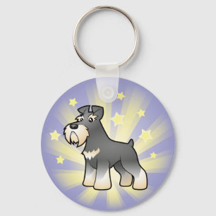 Kleiner Stern riesig/Standard/Zwergschnauzer Schlüsselanhänger