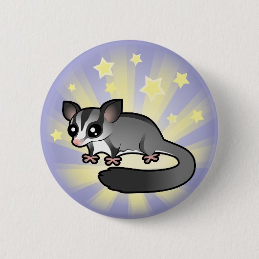 Kleiner Stern-Zuckergleiter Button (Vorderseite)