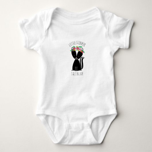 Kleiner Stinker-personalisiertes Baby-Stinktier Baby Strampler (Vorderseite)