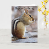 Kleiner Stinkerchipmunk-Geburtstag Karte (Gelbe Blume)