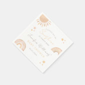 Kleiner Strahl Sonnenschein Regenbogen Babydusche Serviette (Ecke)