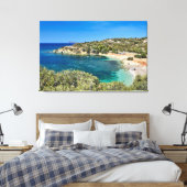 Kleiner Strand auf Sardinien mit türkisblauem Wass Leinwanddruck (Insitu (Schlafzimmer))