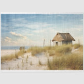 Kleiner Strohdach Beachhaus 2 Dekoupage Papier (Vorderseite)