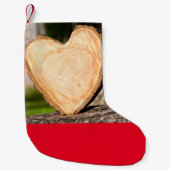 Kleiner Strumpf aus Holz Weihnachtsstrumpf (Vorderseite)