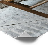 Kleiner Stuhl und Stuhl, Pienza, Italien Poster (Ecke)