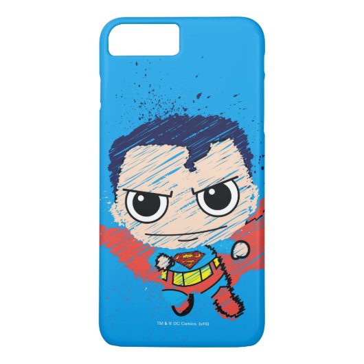 Kleiner Superman-Sketch Case-Mate iPhone Hülle (Rückseite)